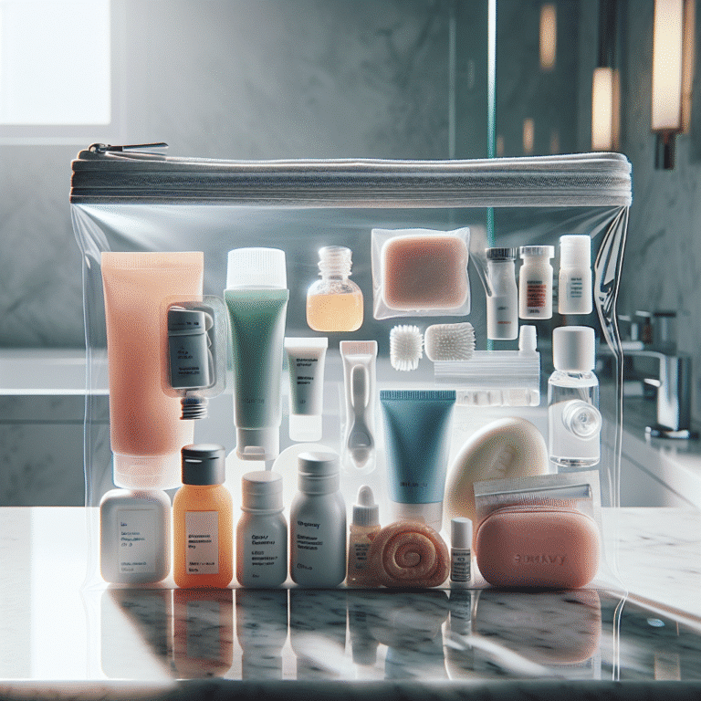 how to organize travel toiletries